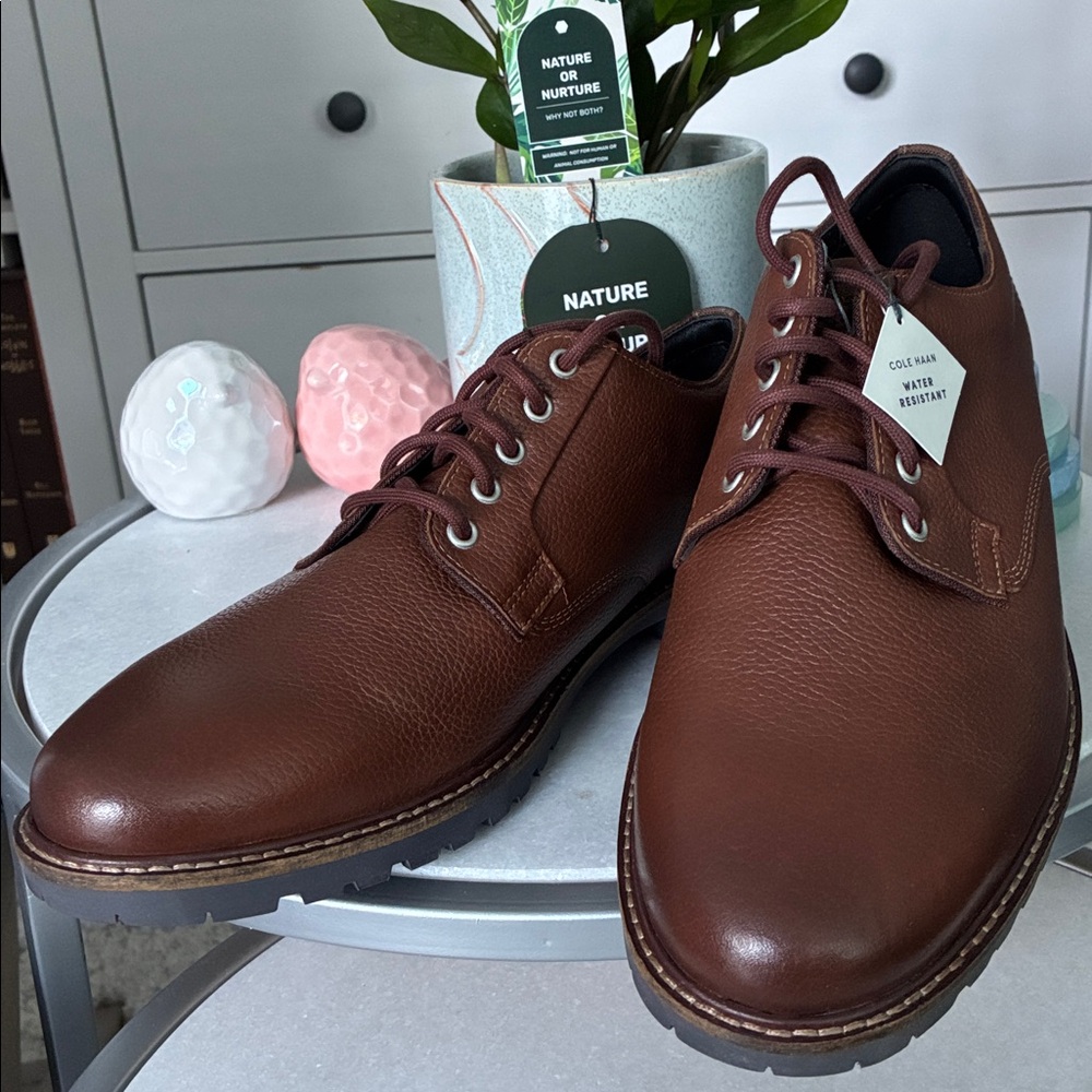 Cole Haan Midland Lug Plain Toe Leather Oxford